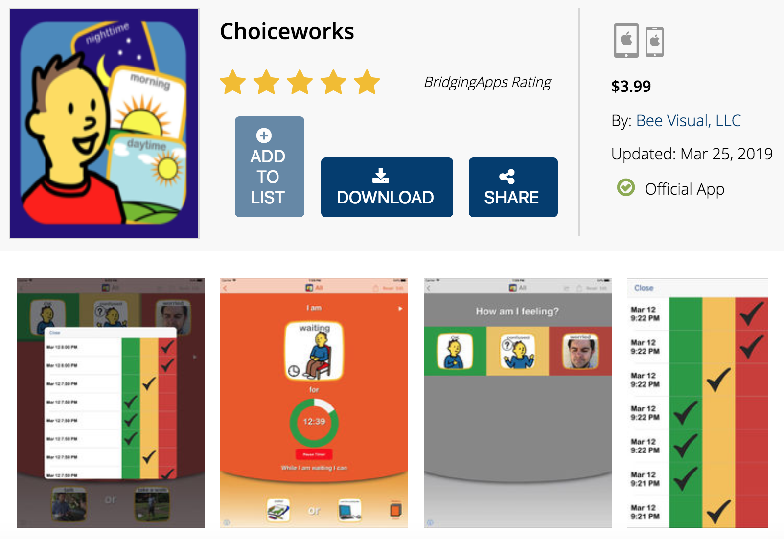 Choiceworks - 2021 Best Apps for People with a Disability - Focus Care
