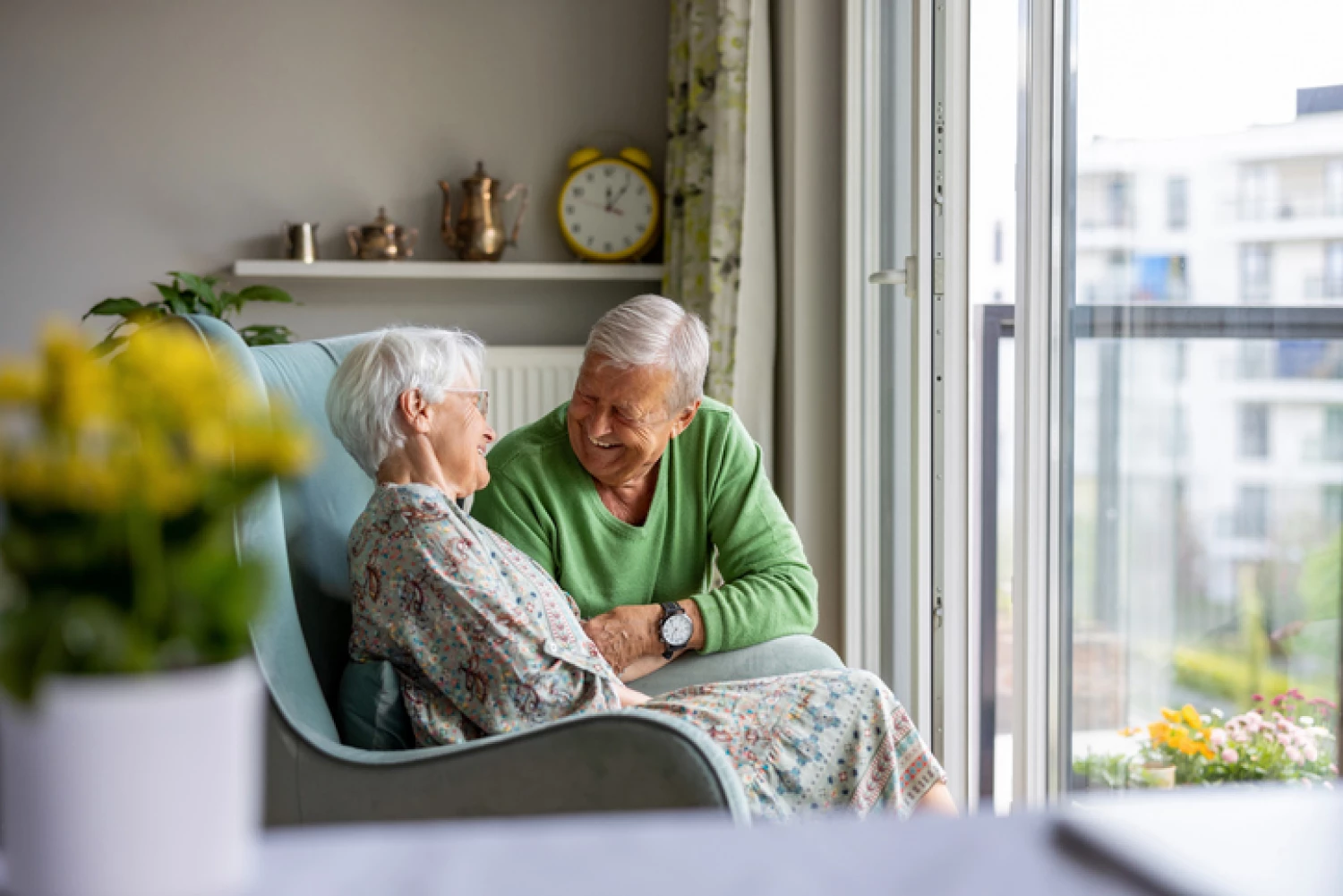 Elderly couple enjoying the independence offered by private in-home care